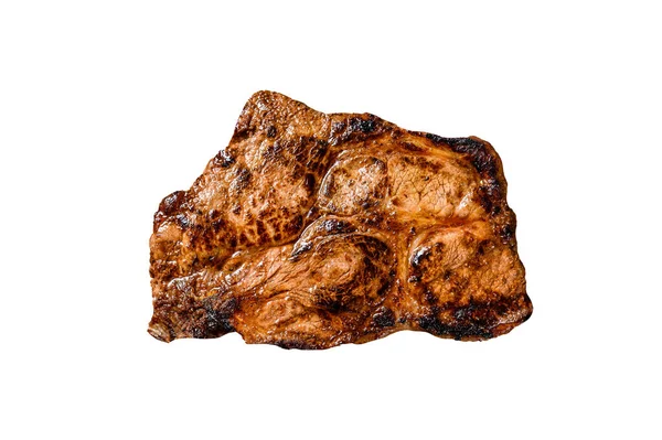 Escalope Porc Steak Sur Avec Des Épices Des Herbes Isolé — Photo