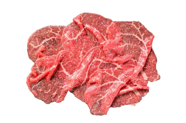 Rindfleisch Capriccio Rohes Fleisch Isoliert Auf Weißem Hintergrund — Stockfoto