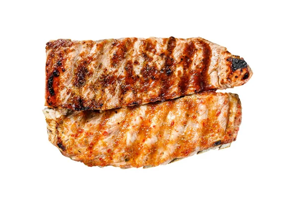 Côtes Porc Grillées Chaudes Épicées Rechange Barbecue Servi Dans Une — Photo