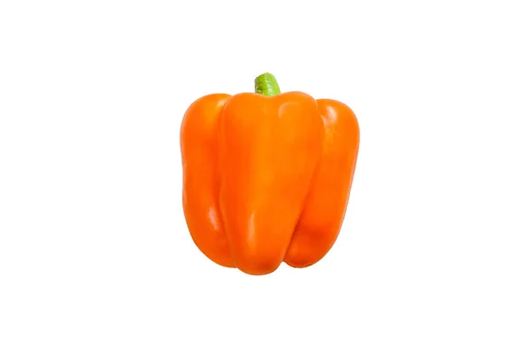 Orange Gelber Paprika Isoliert Auf Weißem Hintergrund — Stockfoto