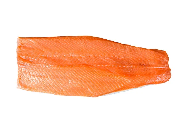 Raw Salmon Fillet Organic Fish Isolated White Background — Stock Photo, Image