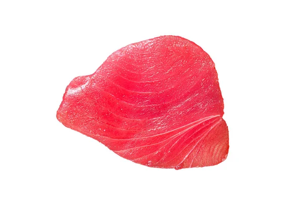 Thunfischfilet Roh Isoliert Auf Weißem Hintergrund — Stockfoto