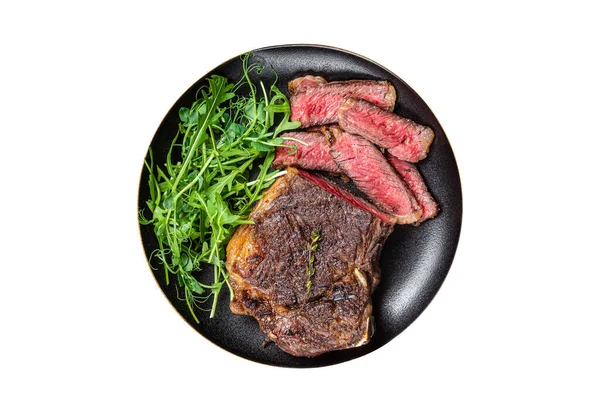 Bbq Grilovaný Steak Hovězího Masa Wagyu New Yorku Nebo Steak — Stock fotografie