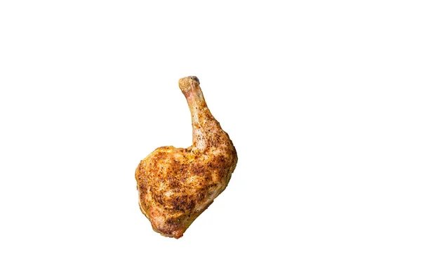 Grillat Kycklingben Träskiva Hög Kvalitet Isolera Vit Bakgrund — Stockfoto