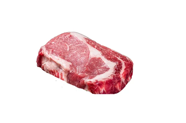 Rib Eye Ribeye Raw Steak Beef Marbled Meat Thyme Pink — Stock Photo, Image