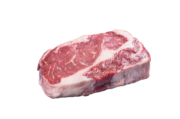 Filete Crudo Costilla Carne Res Mármol Carnicero Aislamiento Alta Calidad —  Fotos de Stock