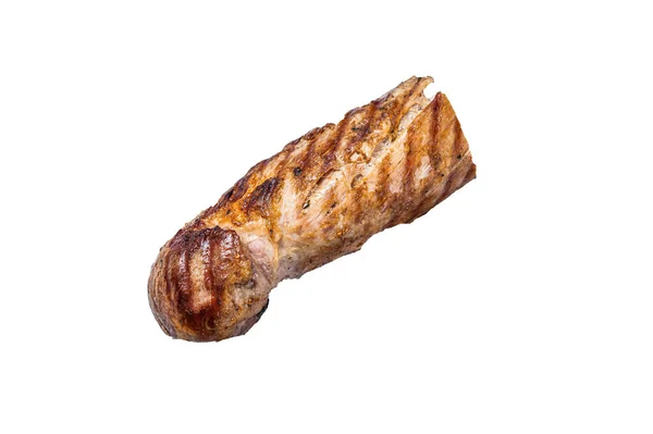 Bbq Roasted Pork Tenderloin Fillet Meat High Quality Isolate White — Stock Photo, Image