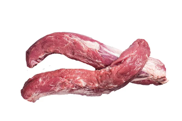 Rauwe Varkenshaas Filet Vlees Hoge Kwaliteit Isolate Witte Achtergrond — Stockfoto