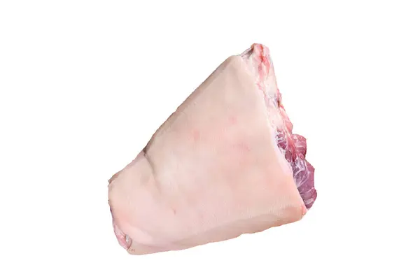 Surowe Mięso Wieprzowe Stole Kuchennym Wysokiej Jakości Izolat Białe Tło — Zdjęcie stockowe