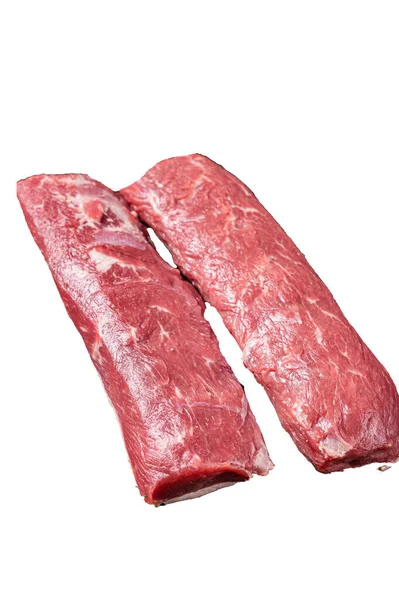 Verse Rauwe Lamsfilet Schapenfilet Vlees Marmeren Plank Hoge Kwaliteit Isolate — Stockfoto