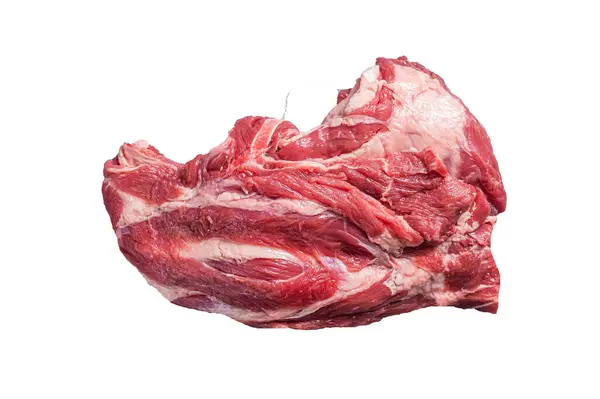 Carne Cordero Cruda Deshuesada Una Mesa Carnicero Aislamiento Alta Calidad — Foto de Stock