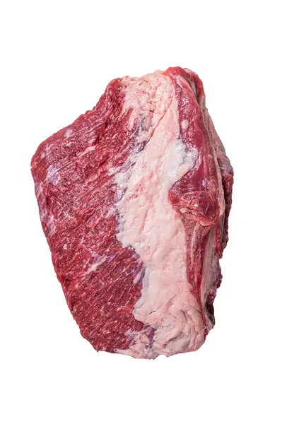 Roh Geschnittenes Rindfleisch Auf Einem Metzgertisch Hohe Qualität Isolierter Weißer — Stockfoto
