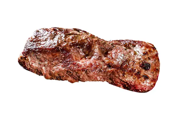 Pala ızgarası ya da biftek. Beyaz arkaplanda izole edilmiş, Üst görünüm