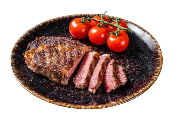 Steak Iga Panggang Daging Iga Rebus Daging Marmer Piring Dengan Stok Foto Bebas Royalti