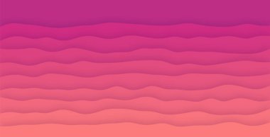 Pembe kağıt kesim afişi. Soyut katmanlı arkaplan