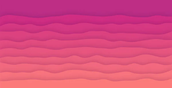 Pinkfarbenes Banner Mit Papierschnitten Abstrakt Geschichteter Hintergrund — Stockvektor