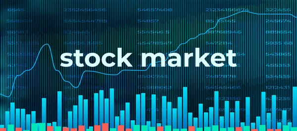 Fondo Grafico Vettoriale Del Mercato Azionario Concetto Investimento Aziendale — Vettoriale Stock
