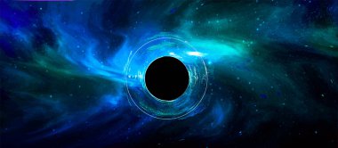 ack Hole suluboya çizimi. Uzay Galaksisi