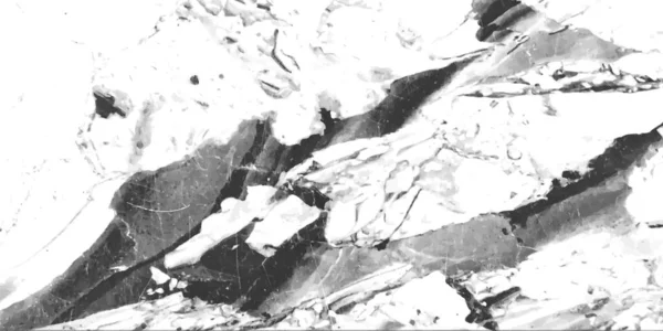 Černobílé Mramorované Pozadí Realistická Kamenná Textura — Stockový vektor