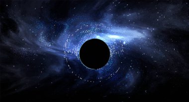Black hole vector illustration. Space galaxy