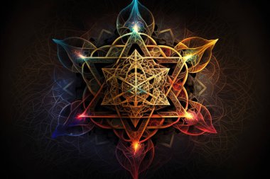 Spiritual sacred geometry, mercaba illusration