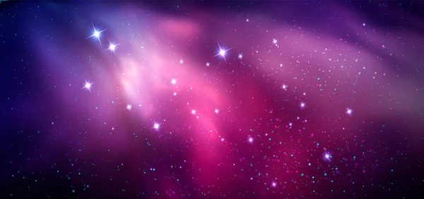 Space Background Realistic Nebula Shining Stars Magic Colorful Galaxy — Stockvektor