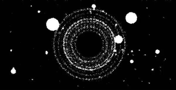 Black Hole Ink Illustration Space Galaxy — Stockový vektor