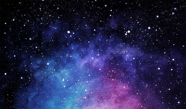 Ilustrație Cosmică Frumos Fundal Spațiu Colorat Acuarelă — Vector de stoc
