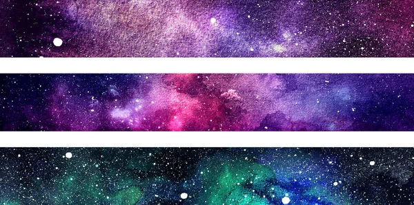 Space Background Realistic Nebula Shining Stars Decorative Washi Tape — Stock Photo, Image