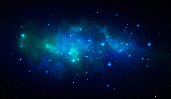 ベクトル宇宙イラスト 美しいカラフルな空間背景 水彩画 — ストックベクタ