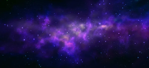 Space Background Realistic Nebula Shining Stars Magic Colorful Galaxy — Stockvektor