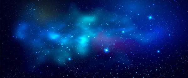 Space Background Realistic Nebula Shining Stars Magic Colorful Galaxy — Stock Vector
