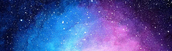 Kosmisk Illustration Vackra Färgglada Utrymme Bakgrund Akvarell — Stockfoto