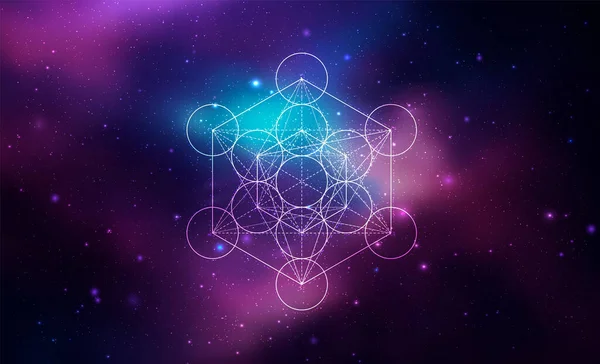 Mystical Sacred Geometry Vector Symbol Spirituality Harmony Illustration — Stock Vector
