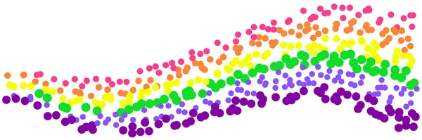 Pointillismus Bunte Regenbogenfahne — Stockvektor
