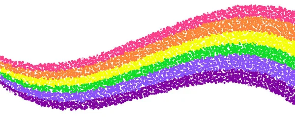 Pointillismus Bunte Regenbogenfahne — Stockvektor