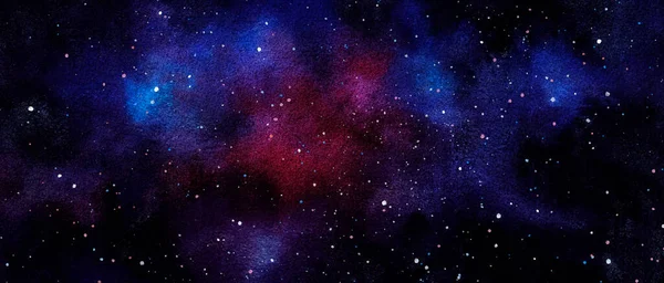 Vektorová Kosmická Ilustrace Krásné Barevné Pozadí Prostoru Akvarel — Stockový vektor