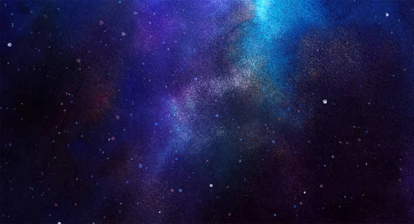 Vector Kosmische Illustratie Prachtige Kleurrijke Ruimte Achtergrond Waterverf — Stockvector
