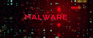 Koyu Kırmızı Üzerine Dijital İkili Kod. Veri Erişim Konsepti