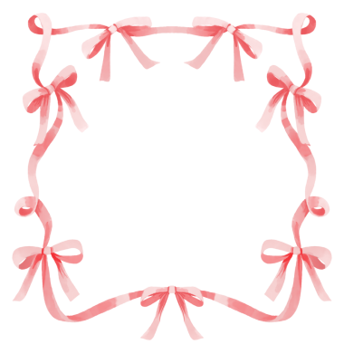 El çizimi pembe kurdele. Sanat eserlerini süslemek için şirin bir kurdele çerçevesi. Sevgililer günü kartı için romantik çerçeve.