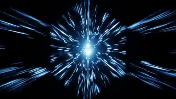 Estrelas Fractais Coloridas Fundo Escuro Loop Imagens Alta Qualidade — Vídeo de Stock