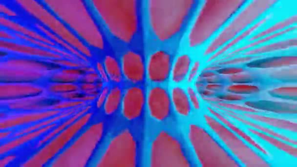 蓝色红色旋转Vj循环 高质量的4K镜头 — 图库视频影像