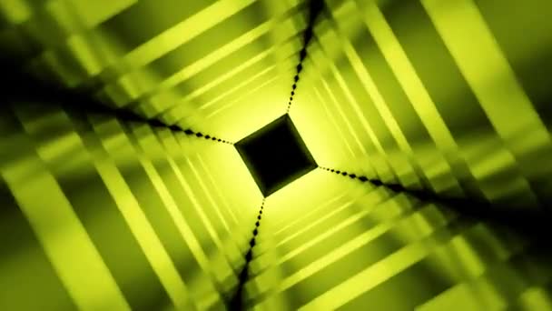 Ski Kaleidoscopic Neon Grid Cosmic Tunnel Loop High Quality Footage — Stock video