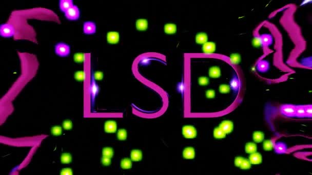 Lsd Psychedelic Trip Visualized Acid Abstract Background Loop High Quality — Stock video