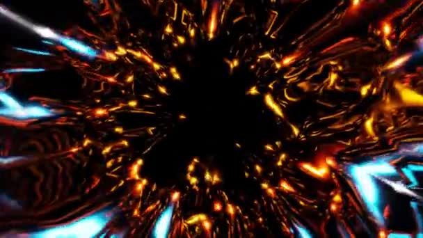 Orange Space Lights New Stars Energy Loop Templete High Quality — Stock video