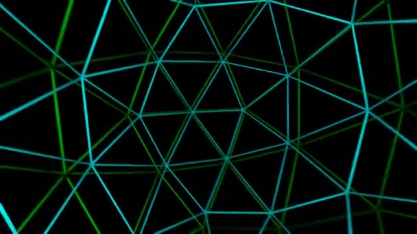 Blue Green Network Web Motion Background High Quality Footage — Stok video