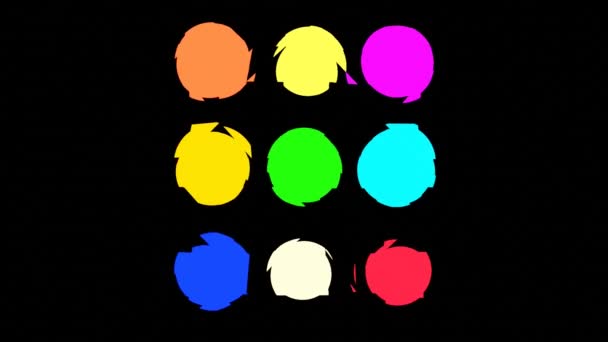 Colored Circles Dark Background Abstract Motion Background Music High Quality — Stock video