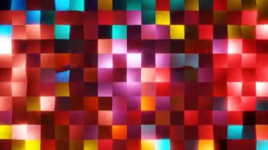 80s music dance texture blurred lighting pixel cubes motion background.