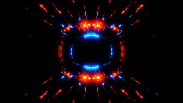 赤青点滅光トンネルVjループテンプレート 高品質4K映像 — ストック動画
