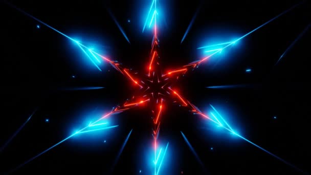 Red Blue Led Lighting Glow Dark Loop Abstract Background High — Stockvideo